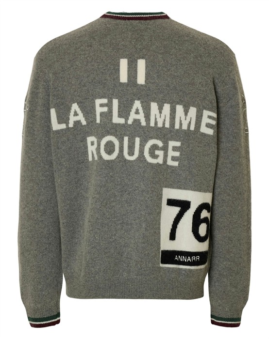 ANRRagi Bike Club Knit Crew Strik - Grey Melange